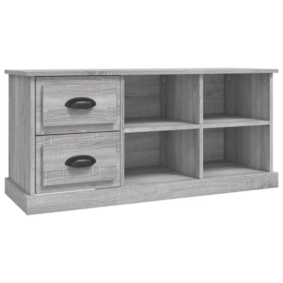 Mueble de TV madera contrachapada gris Sonoma 102x35,5x47,5