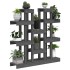 Soporte para plantas madera maciza pino gris 104,5x25x109,5