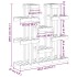 Soporte para plantas madera maciza pino gris 104,5x25x109,5