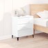 Aparador de madera contrachapada blanco brillante 60x35x70