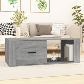 Mesa de centro madera contrachapada gris Sonoma 100x50,5x35