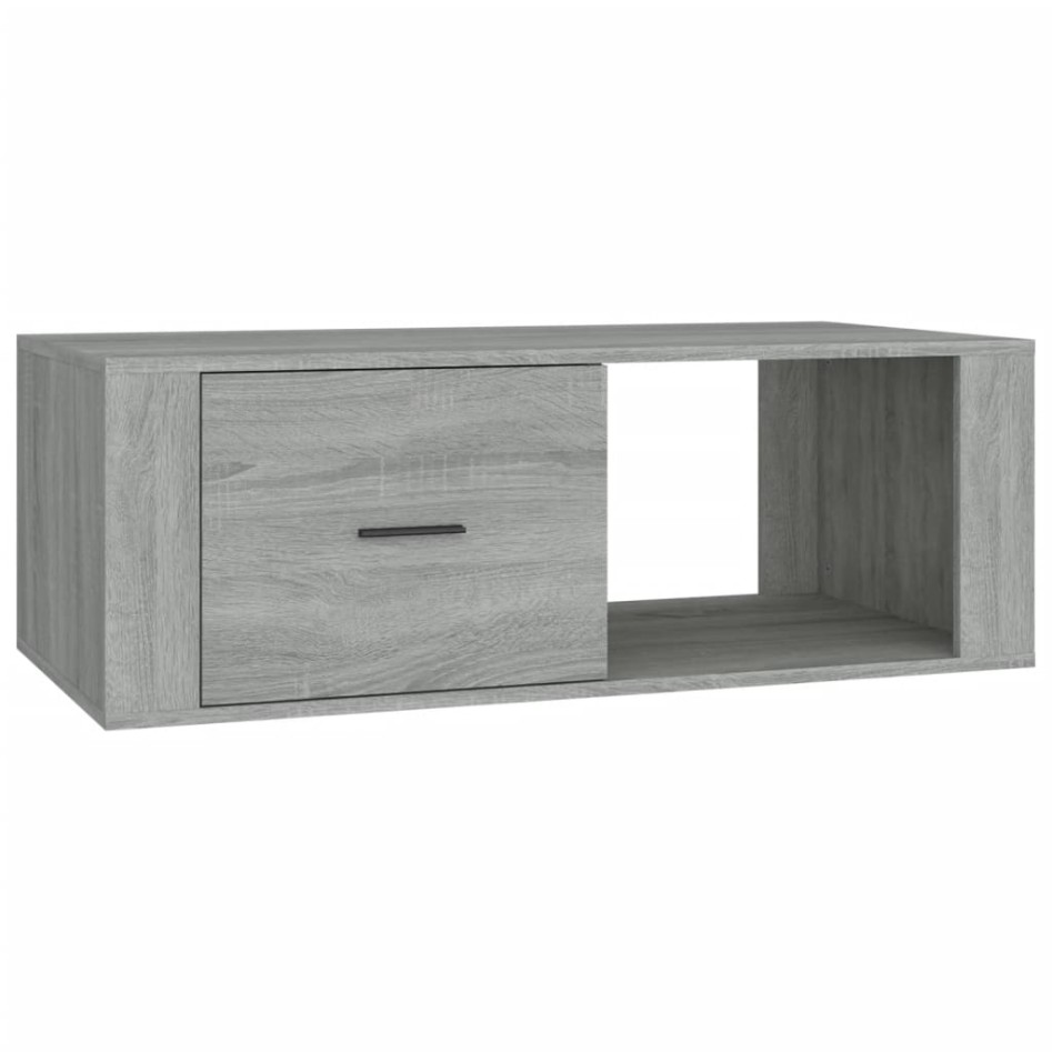 Mesa de centro madera contrachapada gris Sonoma 100x50,5x35
