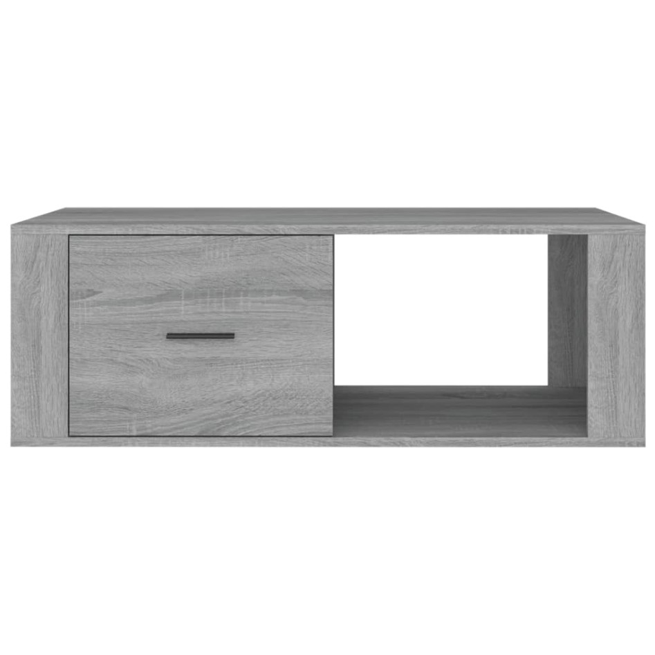 Mesa de centro madera contrachapada gris Sonoma 100x50,5x35