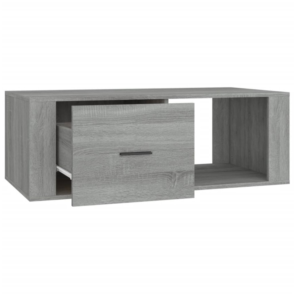 Mesa de centro madera contrachapada gris Sonoma 100x50,5x35