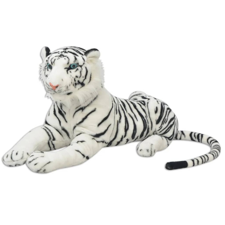 Tigre de peluche blanco