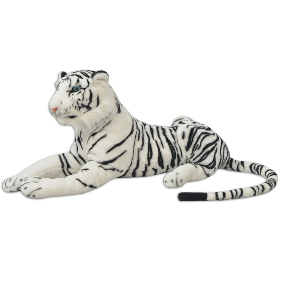 Tigre de peluche blanco