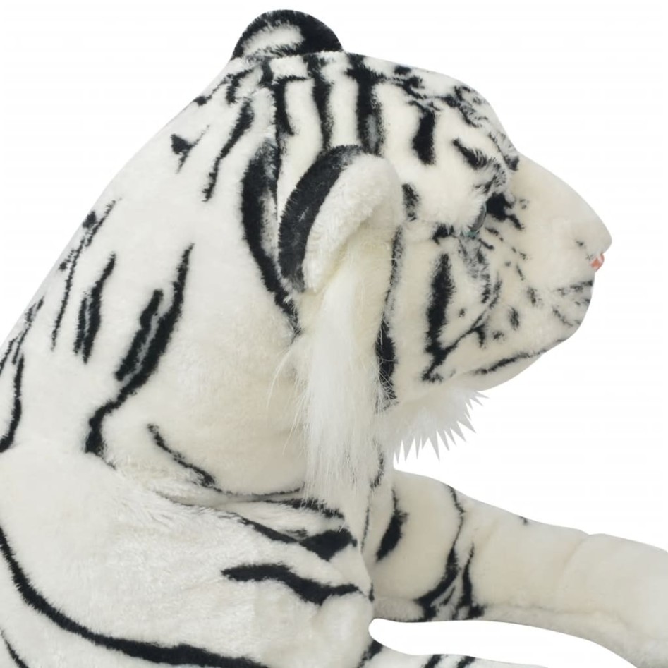 Tigre de peluche blanco