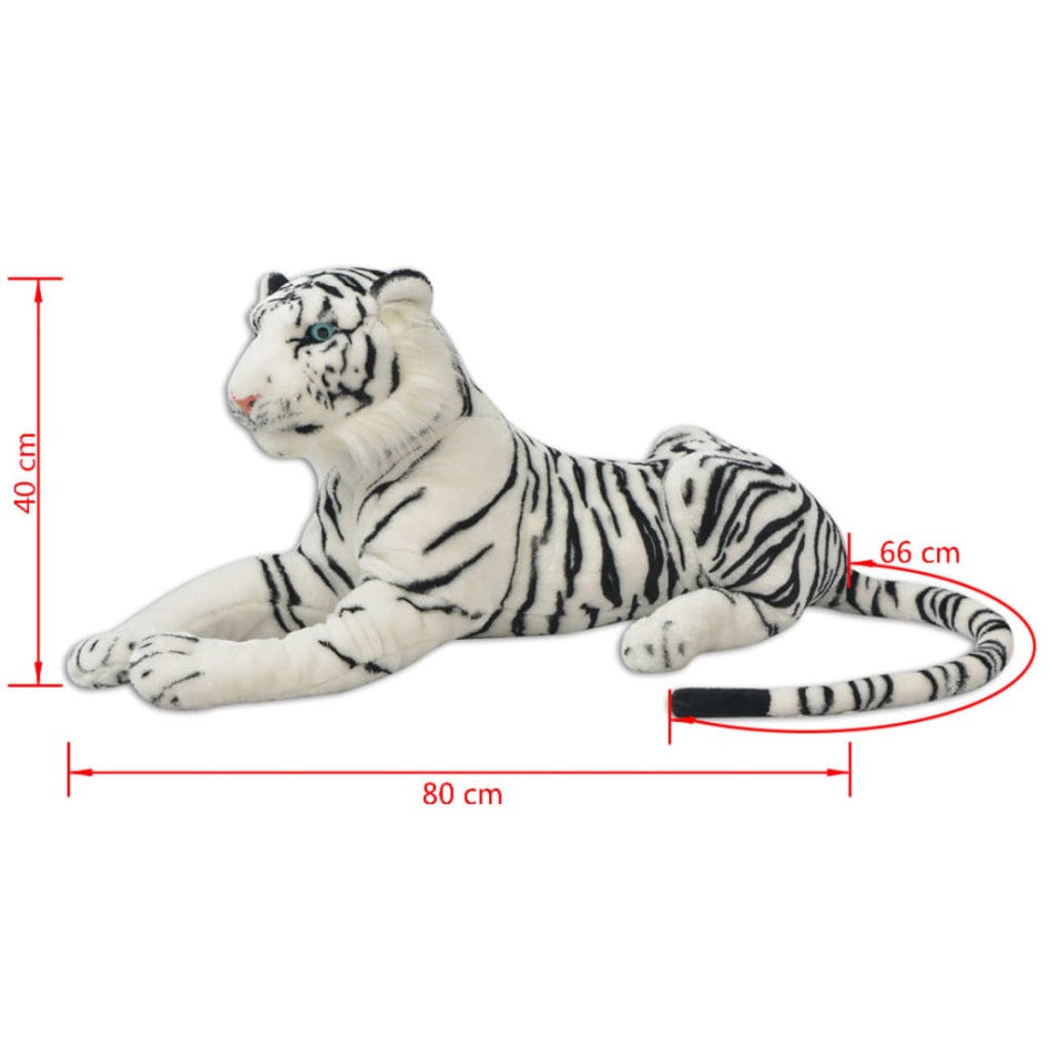 Tigre de peluche blanco