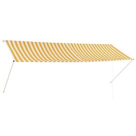 Toldo retráctil 350x150 cm amarillo y