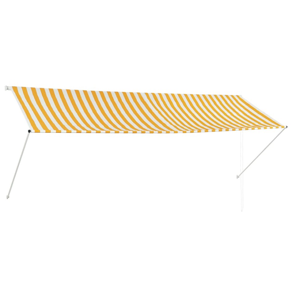 Toldo retráctil 350x150 cm amarillo y