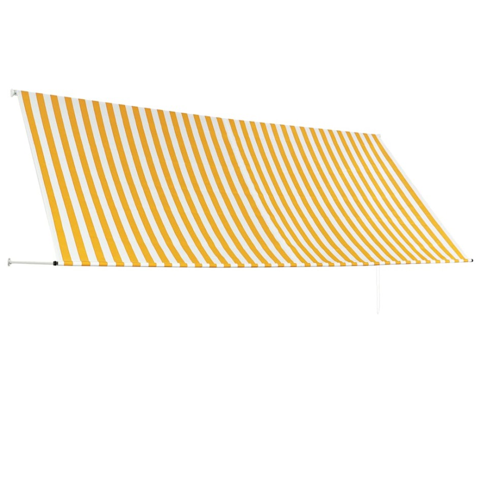 Toldo retráctil 350x150 cm amarillo y