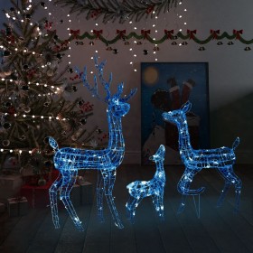 Familia de renos de Navidad acrílico 300 LEDs
