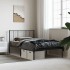 Estructura cama sin colchón con cabecero metal negro 90x190