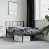 Estructura cama sin colchón con cabecero metal negro 90x190