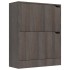 Zapatero de 2 puertas madera ingeniería roble gris 59x24x74
