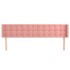 Cabecero de terciopelo rosa 203x16x78/88