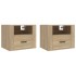 Mesitas de noche de pared 2 uds color roble Sonoma 50x36x40