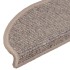 Alfombrilla autoadhesiva escalera 15 uds beige oscuro