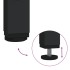 Mueble de TV hierro y madera contrachapada negro 121x35x45