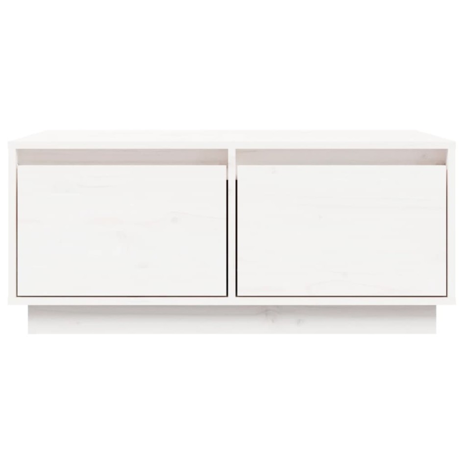 Mesa de centro de madera maciza de pino blanco 80x50x35