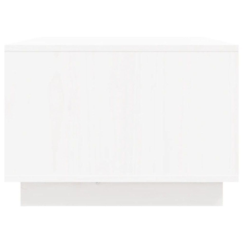 Mesa de centro de madera maciza de pino blanco 80x50x35