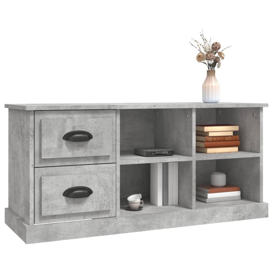Mueble de TV madera contrachapada gris hormigón