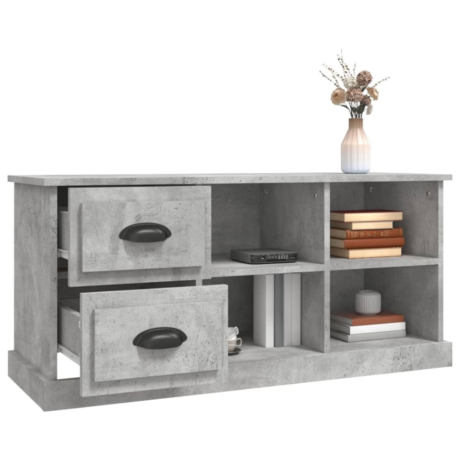 Mueble de TV madera contrachapada gris hormigón