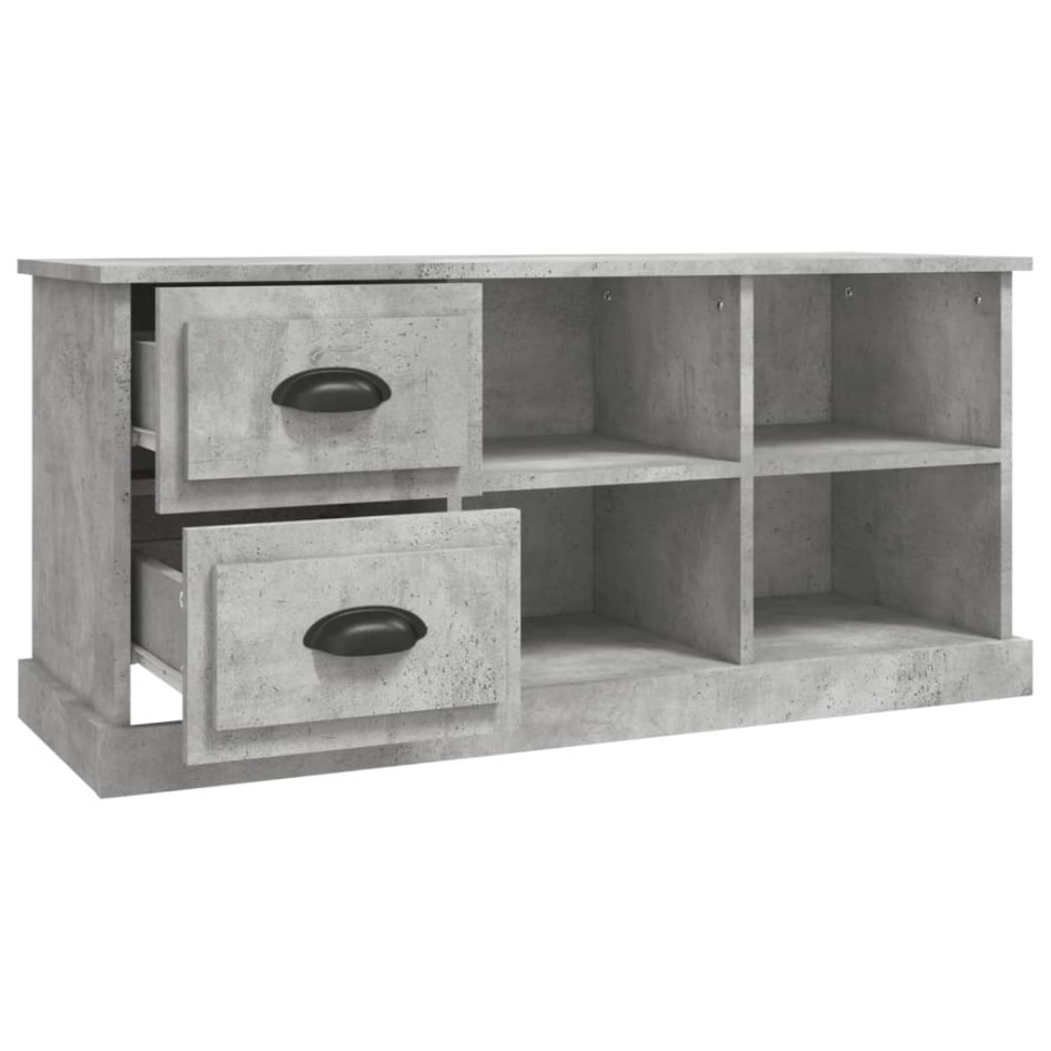 Mueble de TV madera contrachapada gris hormigón
