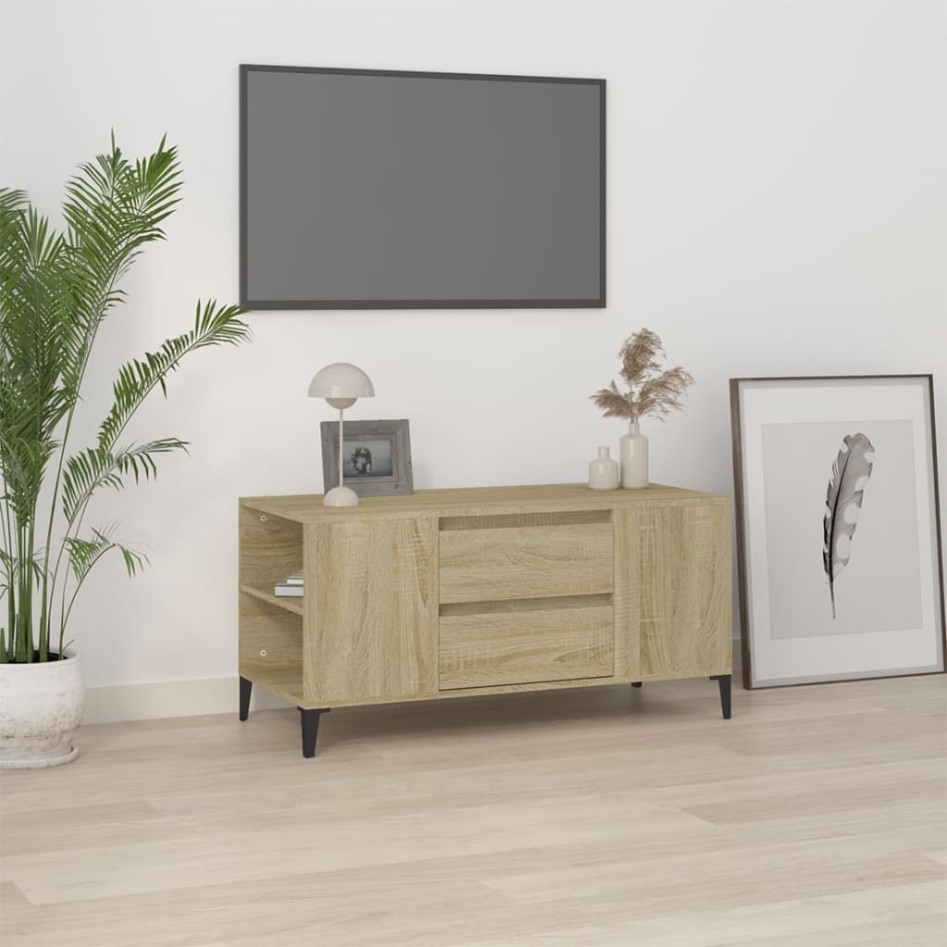 Mueble para TV madera contrachapada roble Sonoma 102x44,5x50