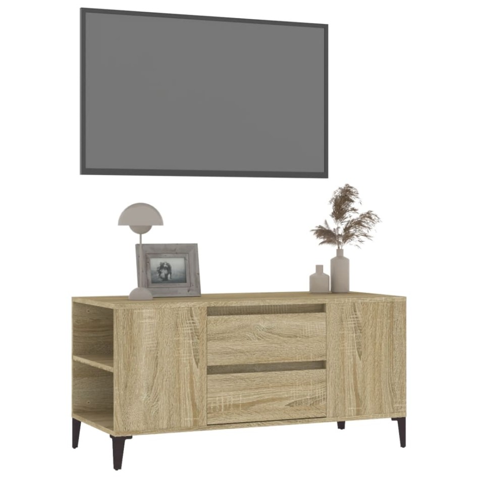 Mueble para TV madera contrachapada roble Sonoma 102x44,5x50