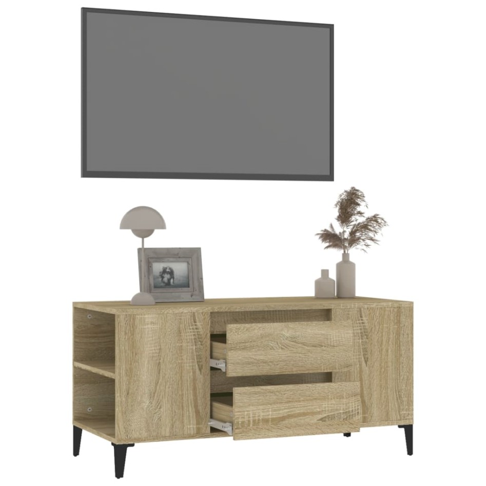 Mueble para TV madera contrachapada roble Sonoma 102x44,5x50