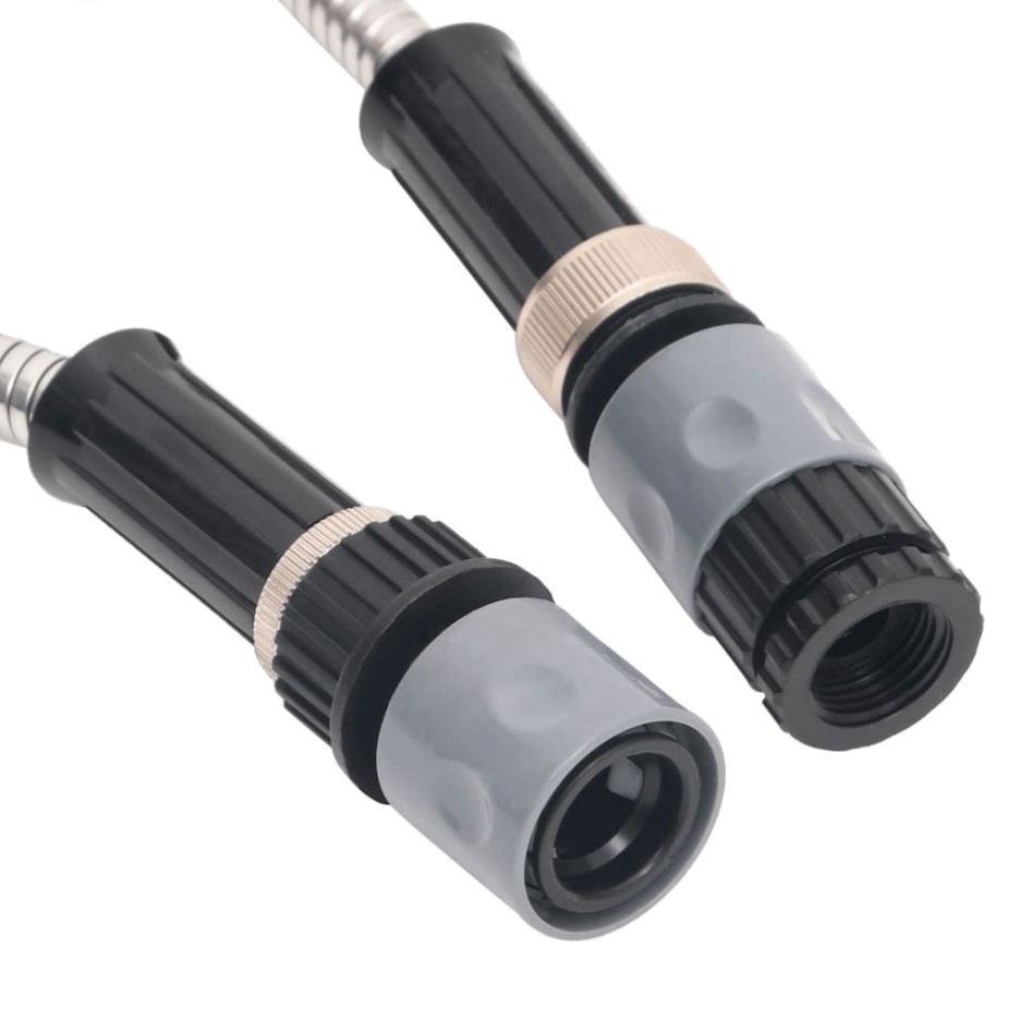 Manguera jardín y pulverizador acero inoxidable plata 14mm 30