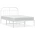 Estructura cama sin colchón con cabecero metal blanco