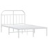 Estructura cama sin colchón con cabecero metal blanco