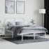 Estructura cama sin colchón con cabecero metal blanco