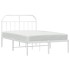 Estructura cama sin colchón con cabecero metal blanco