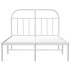 Estructura cama sin colchón con cabecero metal blanco