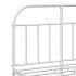 Estructura cama sin colchón con cabecero metal blanco