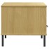 Mesa de centro patas metal OSLO madera maciza marrón