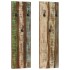 Percheros de pared 2 uds madera maciza reciclada 36x3x110