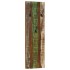 Percheros de pared 2 uds madera maciza reciclada 36x3x110