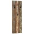 Percheros de pared 2 uds madera maciza reciclada 36x3x110