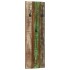 Percheros de pared 2 uds madera maciza reciclada 36x3x110