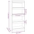 Estantería madera contrachapada marrón roble 60x30x135