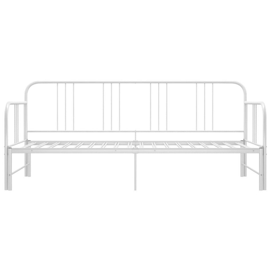 Estructura de sofá cama extraíble de metal blanco 90x200
