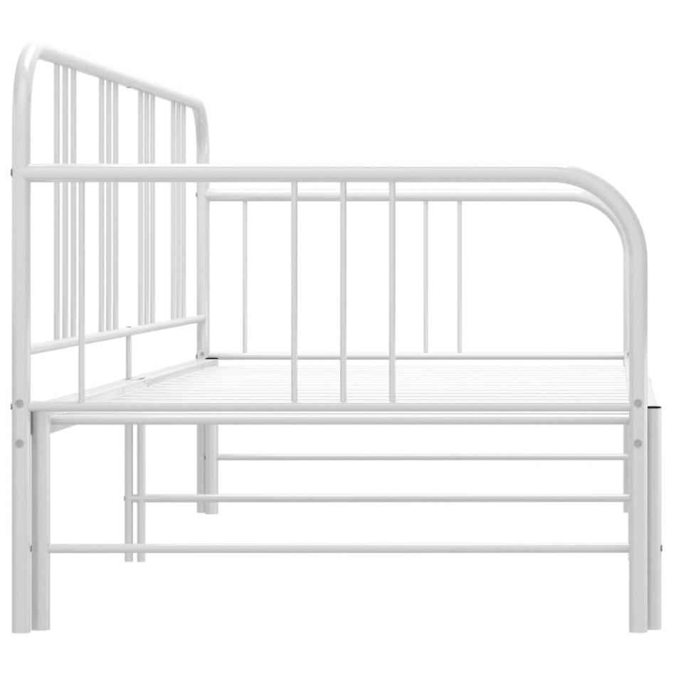 Estructura de sofá cama extraíble de metal blanco 90x200