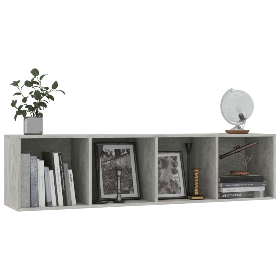 Estantería/mueble para TV gris hormigón 143x30x36