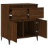 Aparador madera contrachapada marrón roble 60x35x70