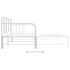 Estructura de sofá cama extraíble de metal blanco 90x200