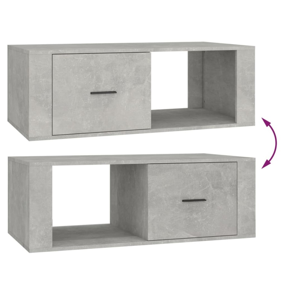 Mesa de centro madera contrachapada gris hormigón